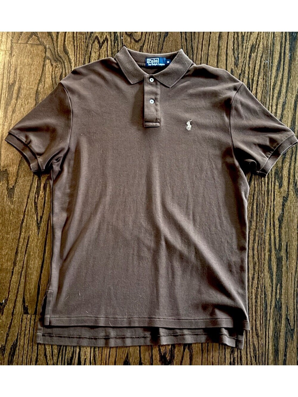 Polo Ralph Lauren Mens M Brown Polo Shirt Short Sleeve Pony Logo Classic